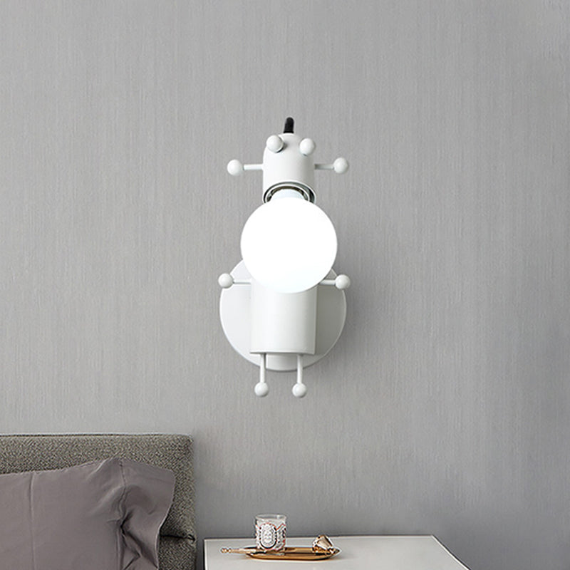 Vivolux | Open Bulb Verstelbare Wandlamp Modernistisch Metaal 1 Hoofd Wandmontage Verlichting in Grijs/Wit/Groen
