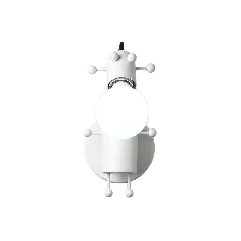 Vivolux | Open Bulb Verstelbare Wandlamp Modernistisch Metaal 1 Hoofd Wandmontage Verlichting in Grijs/Wit/Groen