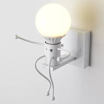 Vivolux | Zittende Mensen Vormige Wandlamp Eentje Bulb Moderne Stijl Metaal Nachtlamp voor Slaapkamer