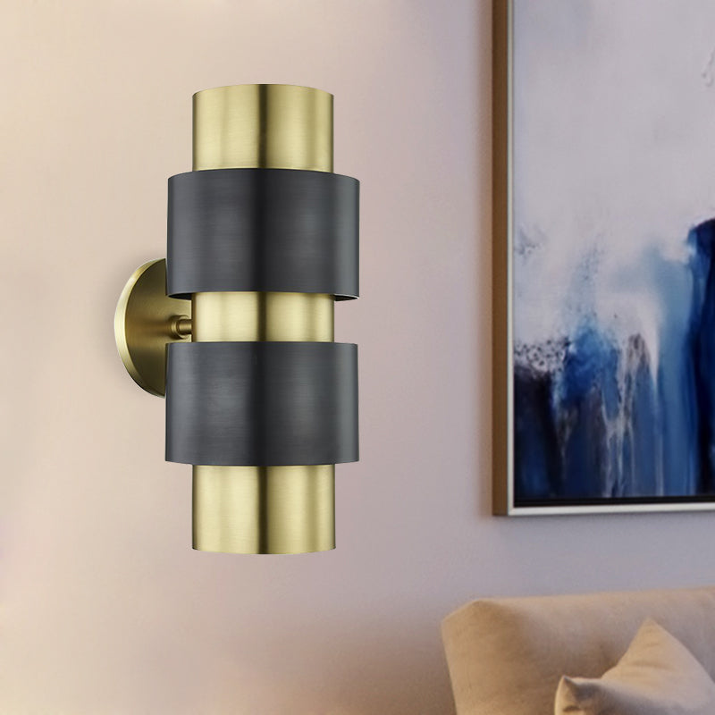 Vivolux | Zilindrische slaapkamer wandlamp kolonialisme metaal enkele licht goud/zilver wandverlichting sconce
