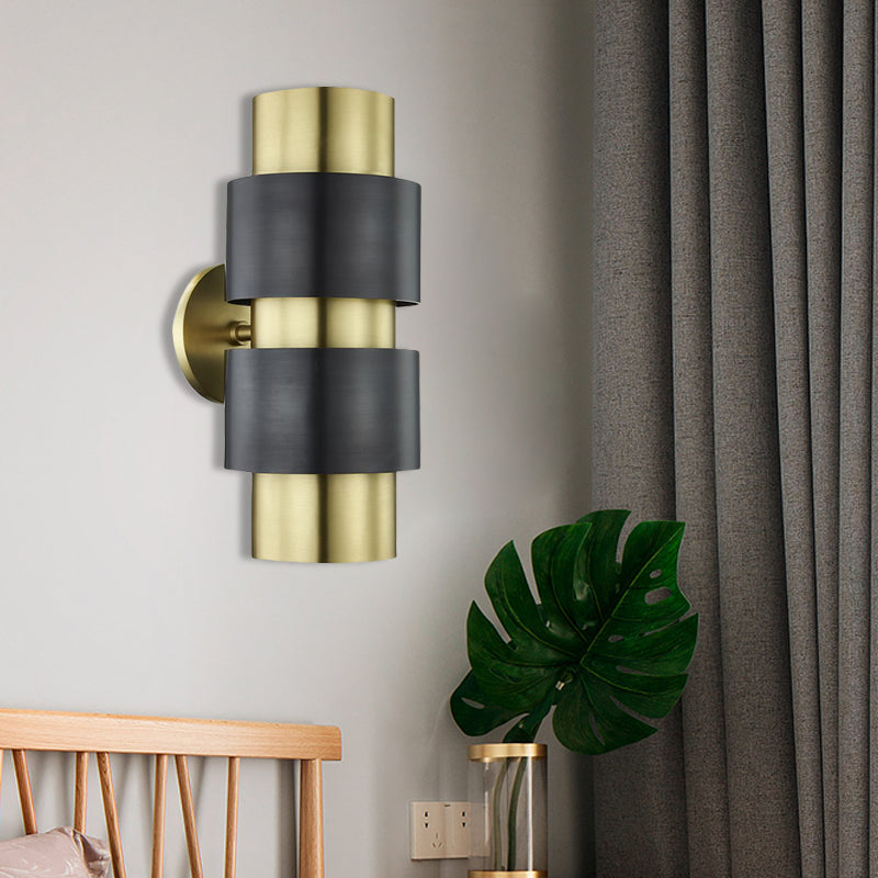 Vivolux | Zilindrische slaapkamer wandlamp kolonialisme metaal enkele licht goud/zilver wandverlichting sconce