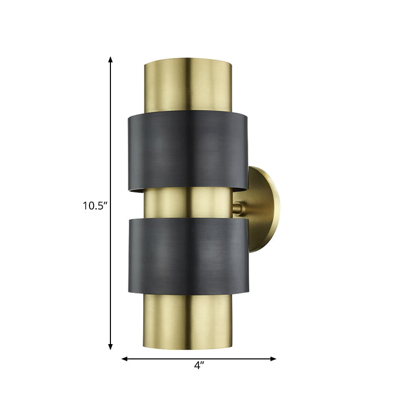 Vivolux | Zilindrische slaapkamer wandlamp kolonialisme metaal enkele licht goud/zilver wandverlichting sconce