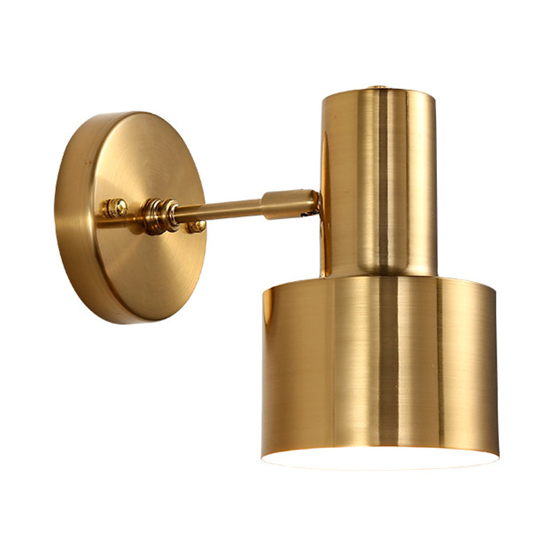 Vivolux | Verstelbare 1 Kop Mini Wandlamp Eenvoudige Gouden Afwerking IJzeren Ronde Wandspotlight, 5"/5,5" Breed