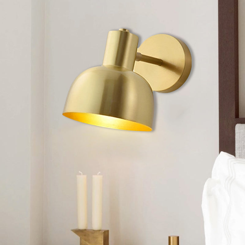 Vivolux | Verstelbare 1 Kop Mini Wandlamp Eenvoudige Gouden Afwerking IJzeren Ronde Wandspotlight, 5"/5,5" Breed