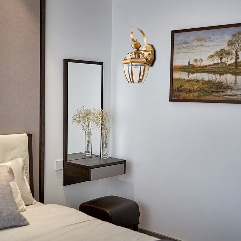 Vivolux | Traditionele Urn Wandlamp Metaal 1 Lamp Muur Bevestigde Verlichting in Messing voor Eetkamer