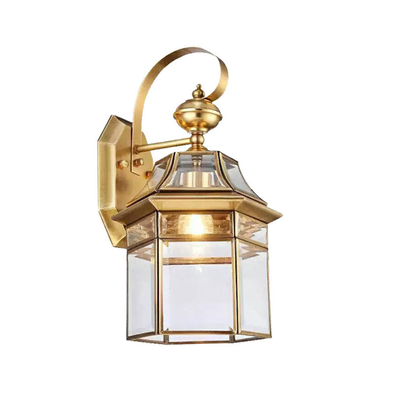 Vivolux | 1 Gloeilamp Wandlamp Traditionele Open Onderkant Metaal Wandverlichting Armatuur in Messing voor Woonkamer