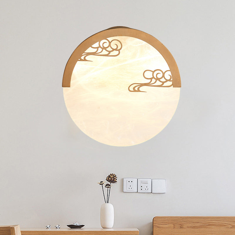 Vivolux | 8"/9" H 1 Licht Ronde Wand Gemonteerde Licht Traditioneel Wit Acryl Wandlamp voor Eetkamer