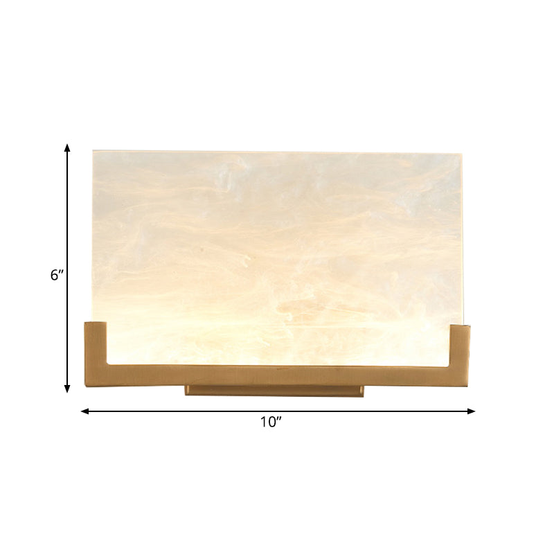 Vivolux | Rechthoekige Acryl Wandlamp Classic 1 Licht Bedside Wandgemonteerde Verlichting in Wit
