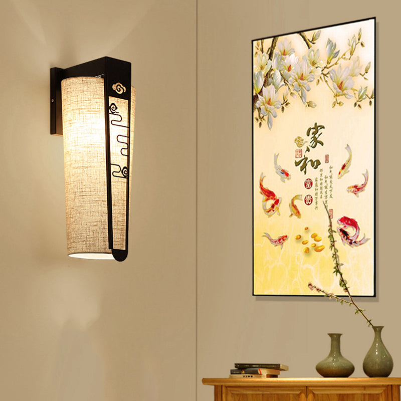 Vivolux | Schwarz Cloud/Trellis/Linear Wandbeleuchtung Traditionelle 1 Licht Flur Wandleuchte mit Zylinder Schirm