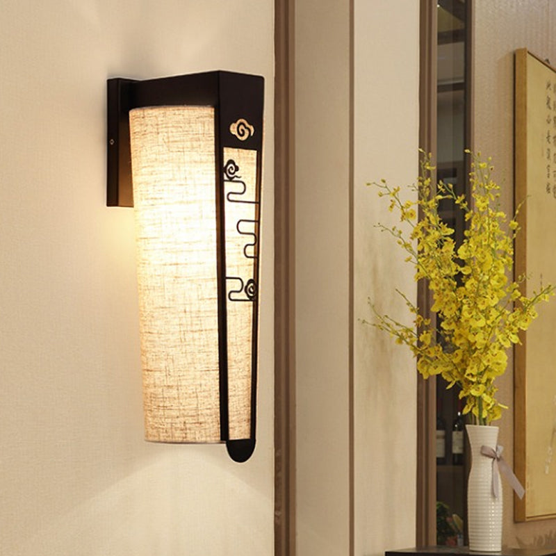 Vivolux | Schwarz Cloud/Trellis/Linear Wandbeleuchtung Traditionelle 1 Licht Flur Wandleuchte mit Zylinder Schirm