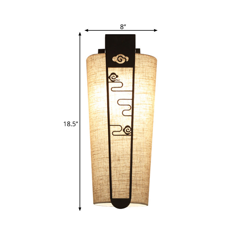 Vivolux | Schwarz Cloud/Trellis/Linear Wandbeleuchtung Traditionelle 1 Licht Flur Wandleuchte mit Zylinder Schirm
