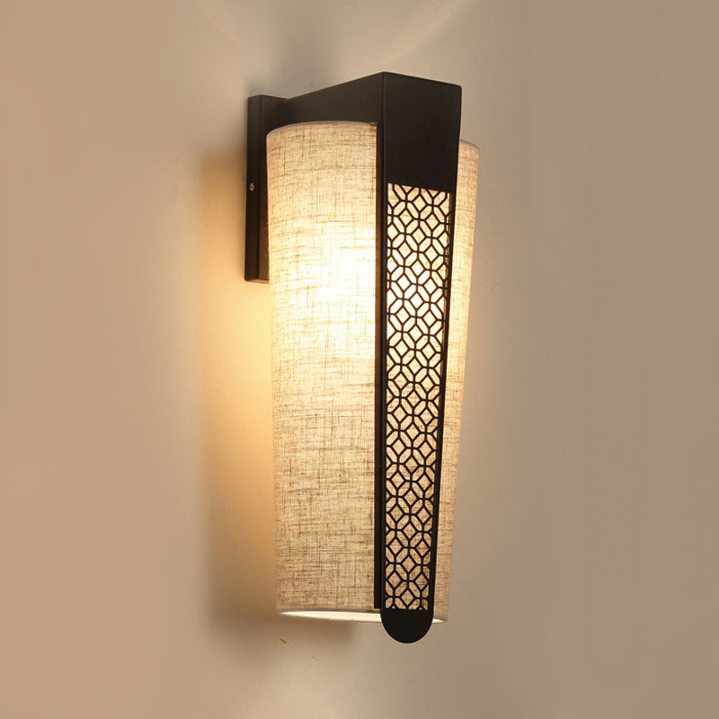 Vivolux | Schwarz Cloud/Trellis/Linear Wandbeleuchtung Traditionelle 1 Licht Flur Wandleuchte mit Zylinder Schirm