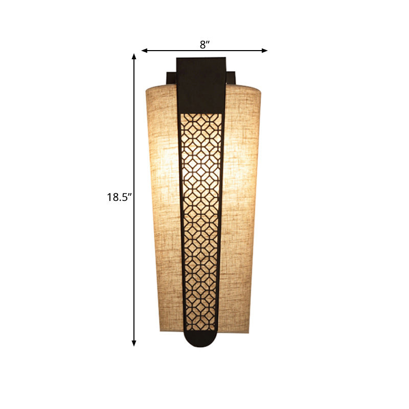 Vivolux | Schwarz Cloud/Trellis/Linear Wandbeleuchtung Traditionelle 1 Licht Flur Wandleuchte mit Zylinder Schirm