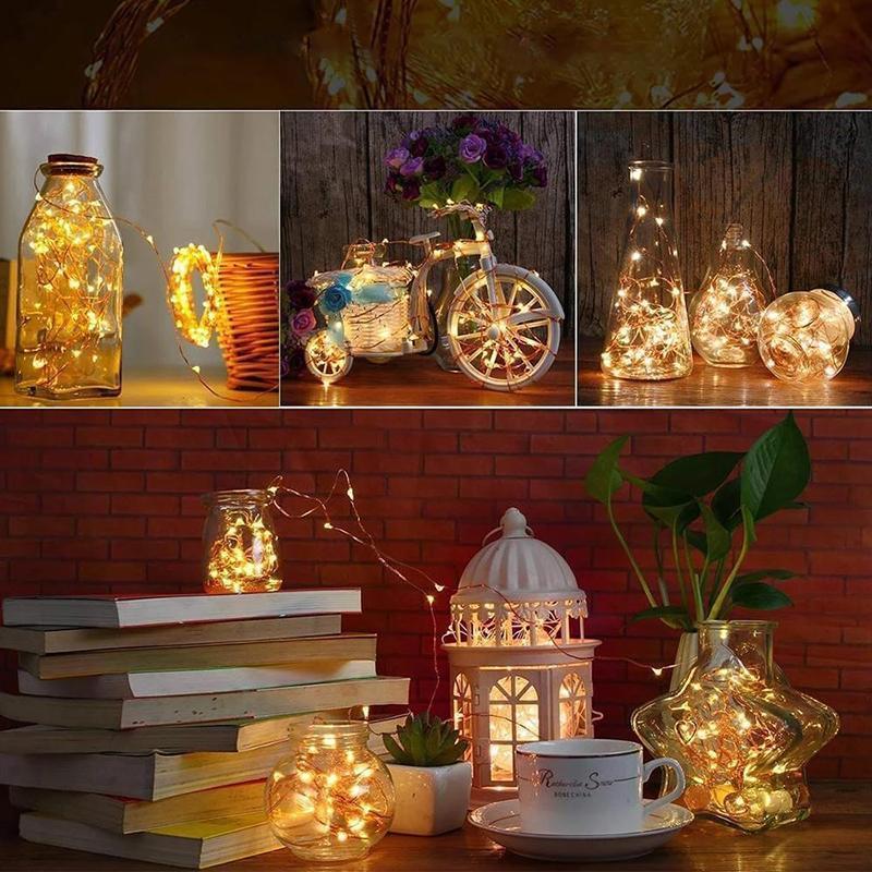 Vivolux | LED Weinflaschenlampen Kork Nachtlicht DIY-Dekorationslift - 5/10 ST