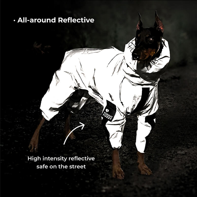 Vivolux | Reflektierender Allwetter wasserdichter cooler Hundezubehör Regenmantel