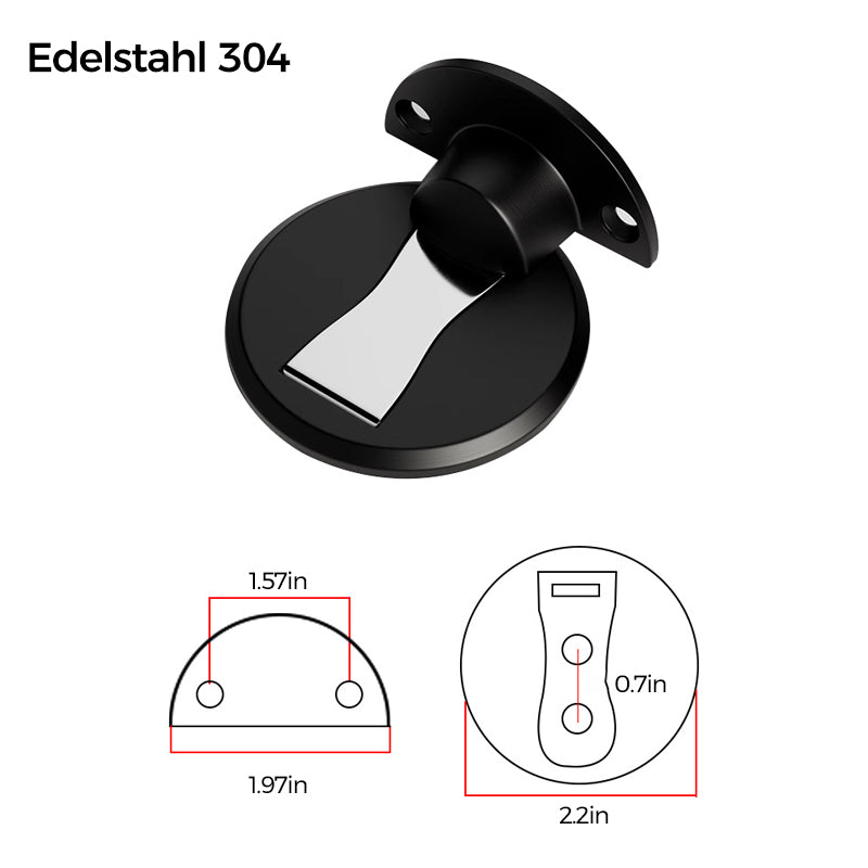 Vivolux | Unsichtbarer magnetischer Türstopper aus Edelstahl