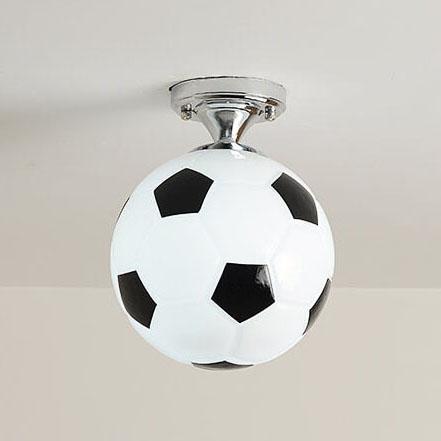 Vivolux | SportLume Kreative Deckenleuchte | Basketball & Fußball Design | Halbmontage | Glaslampe