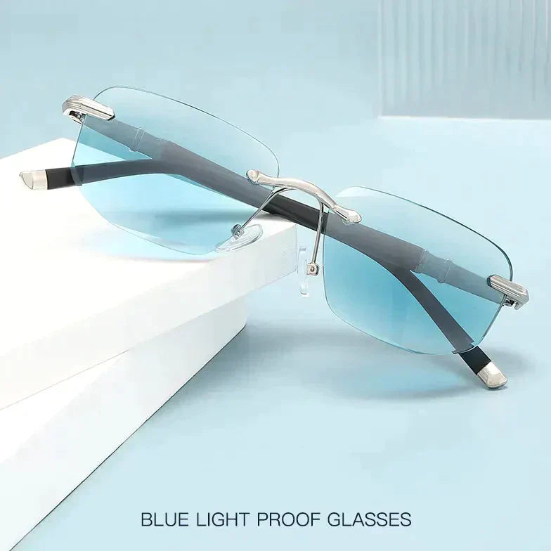 Vivolux | Saphir Hohe Härte Anti-Blau Licht Weit und Nah Lesebrille Sonnenbrille