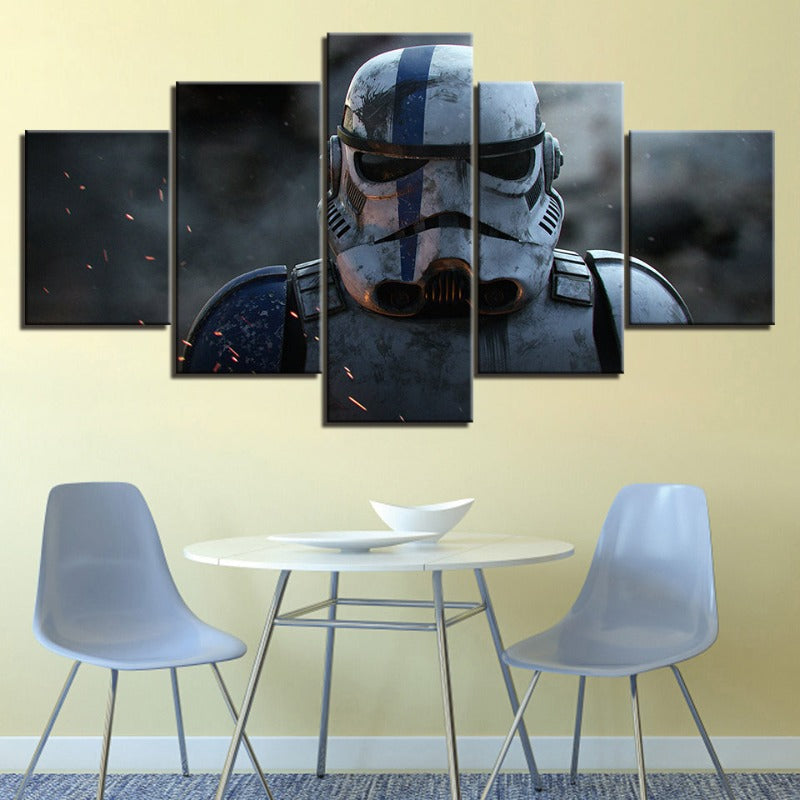 Vivolux | Stormtrooper Star Wars - 5 Teile Canvas Wandkunst - Hochauflösender Druck