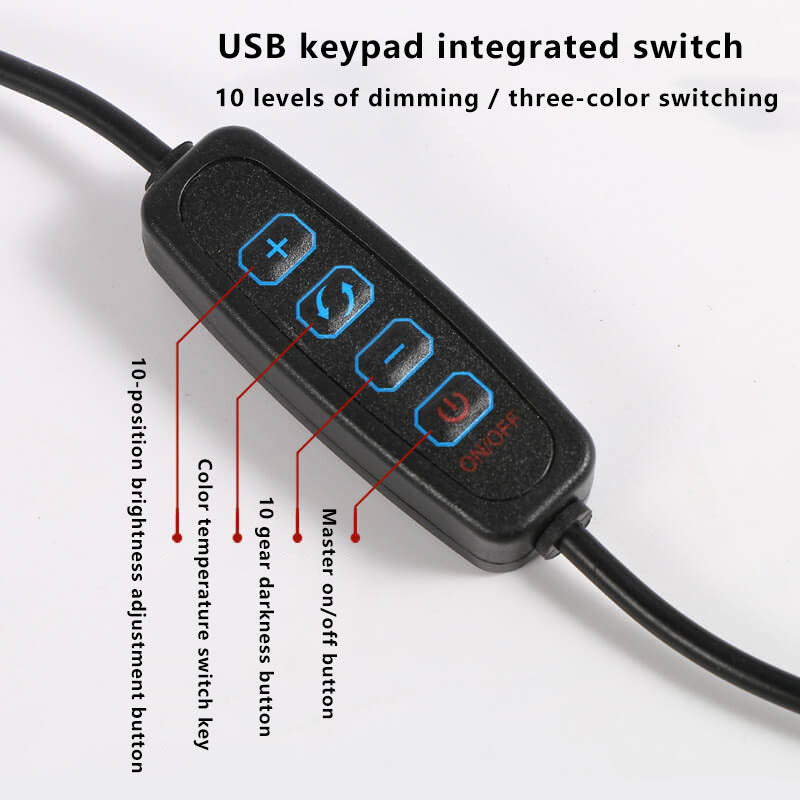 Vivolux | LED Klappbarer Langer Arm Clip Augen Schutz USB Lese Tischlampe
