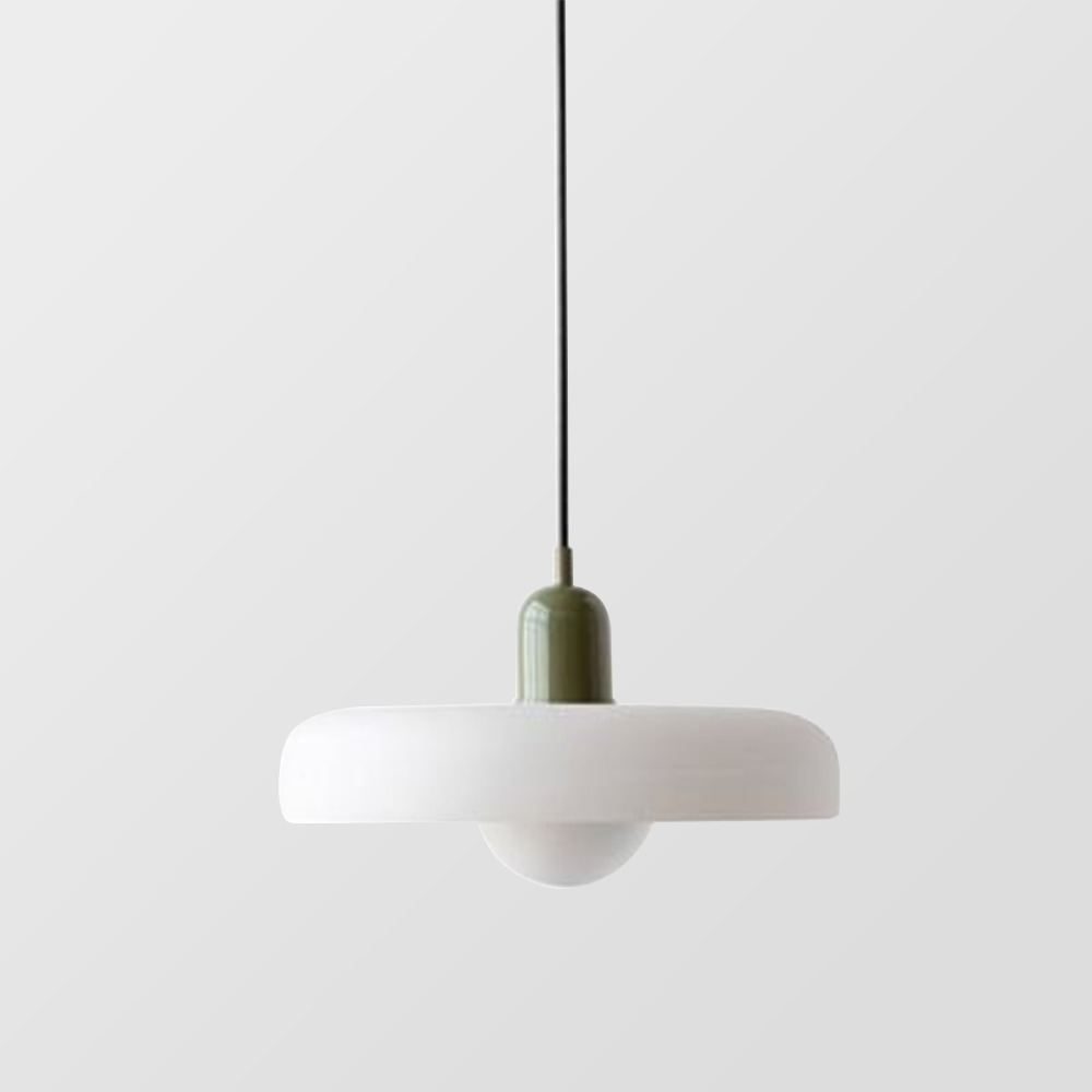 Vivolux | Pendelleuchte aus farbigem Glas | Elegante Hängeleuchte im Bauhaus-Stil | Designlampe für Wohnzimmer & Esszimmer