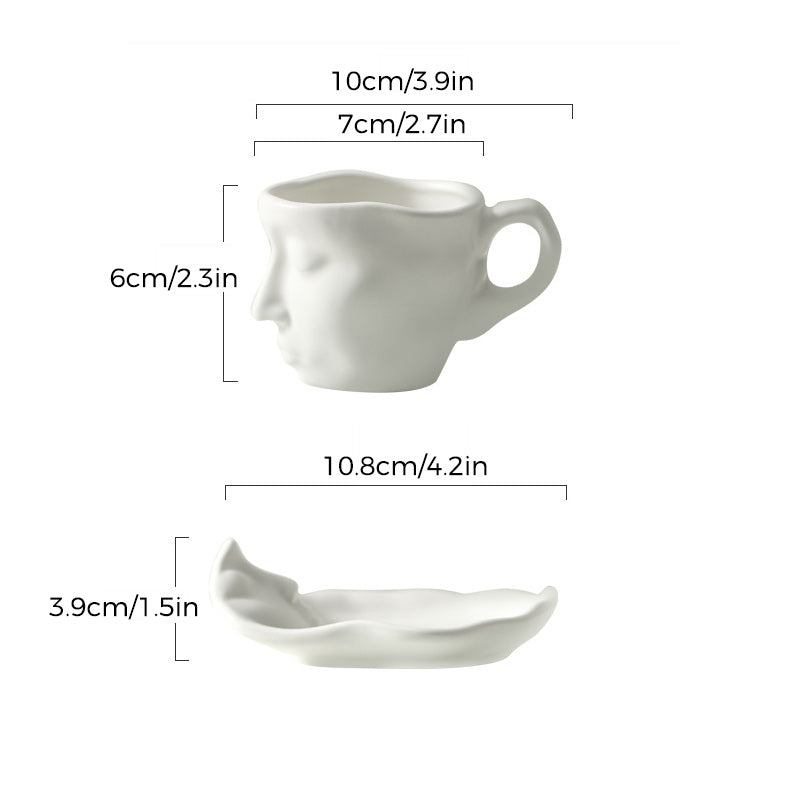 Vivolux | Kyssnades Gesicht keramische Kaffeetasse
