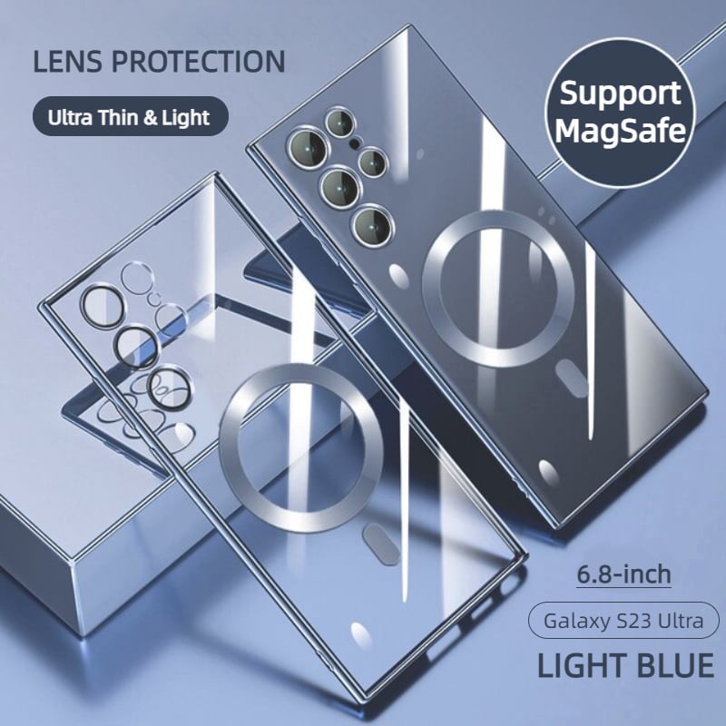 Vivolux | Transparente Luxus-Beschichtung Magnetische Abdeckung für Samsung