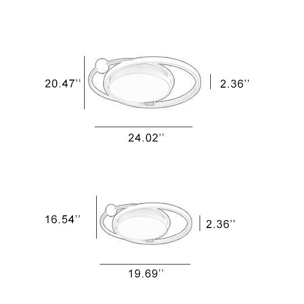 Vivolux | Nordic Round Circle LED Deckenleuchte bündig montiert