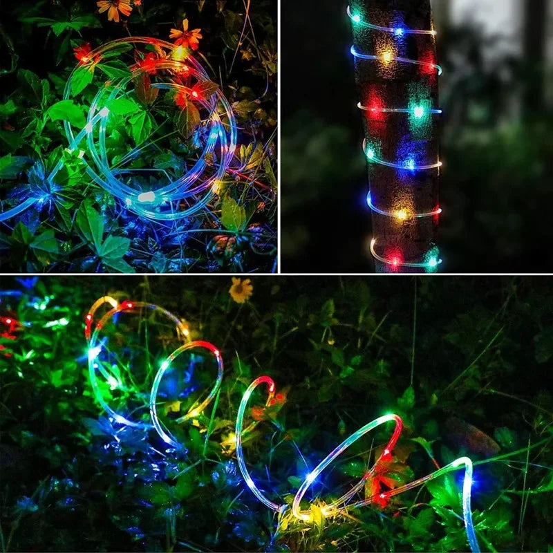 Vivolux | LED Solar Lichterkette - Außen wasserdichte Lichter für Weihnachten, Garten, Rasen, Bäume, Zaun und Gehweg Dekor