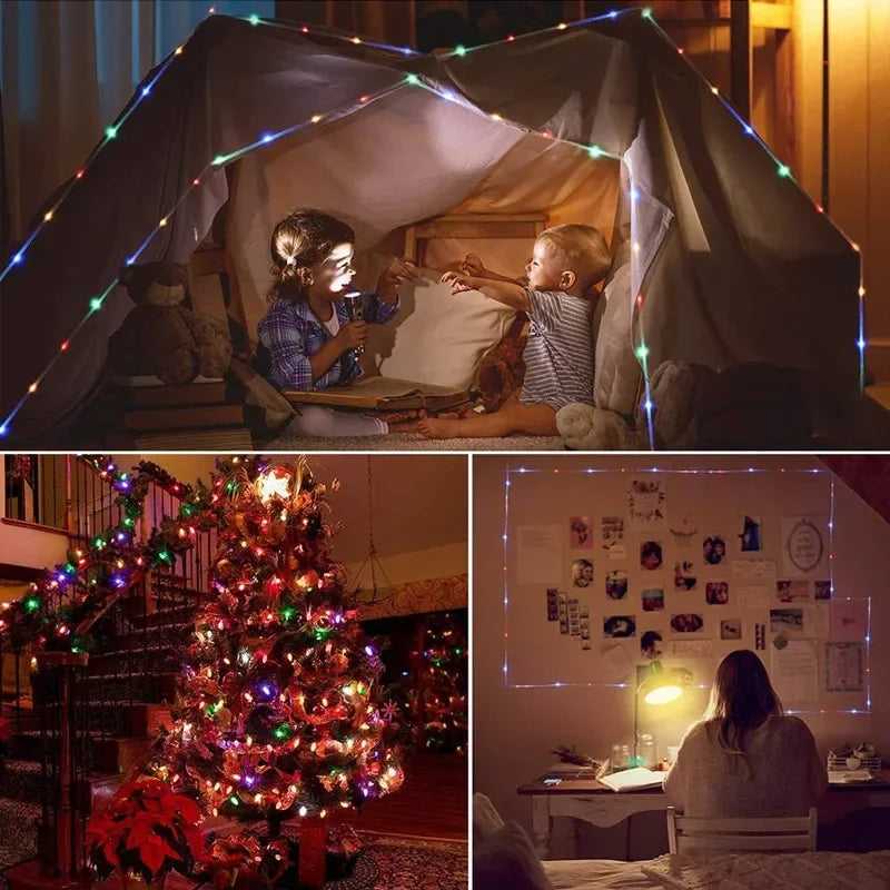 Vivolux | LED Solar Lichterkette - Außen wasserdichte Lichter für Weihnachten, Garten, Rasen, Bäume, Zaun und Gehweg Dekor
