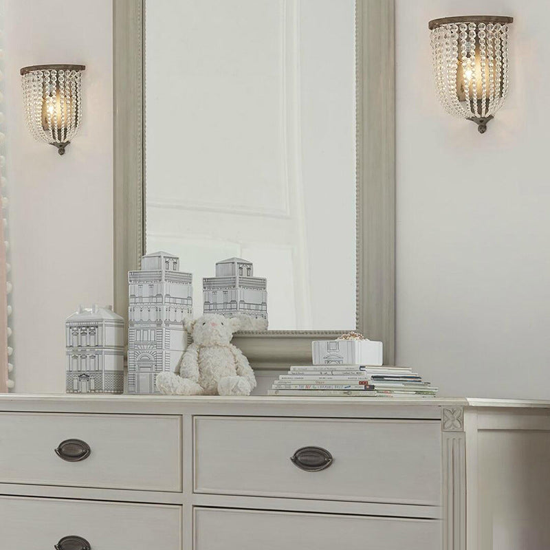 Vivolux | Wit/grijs 1 licht wandlamp minimalisme kristal halfmand wandlamp armatuur