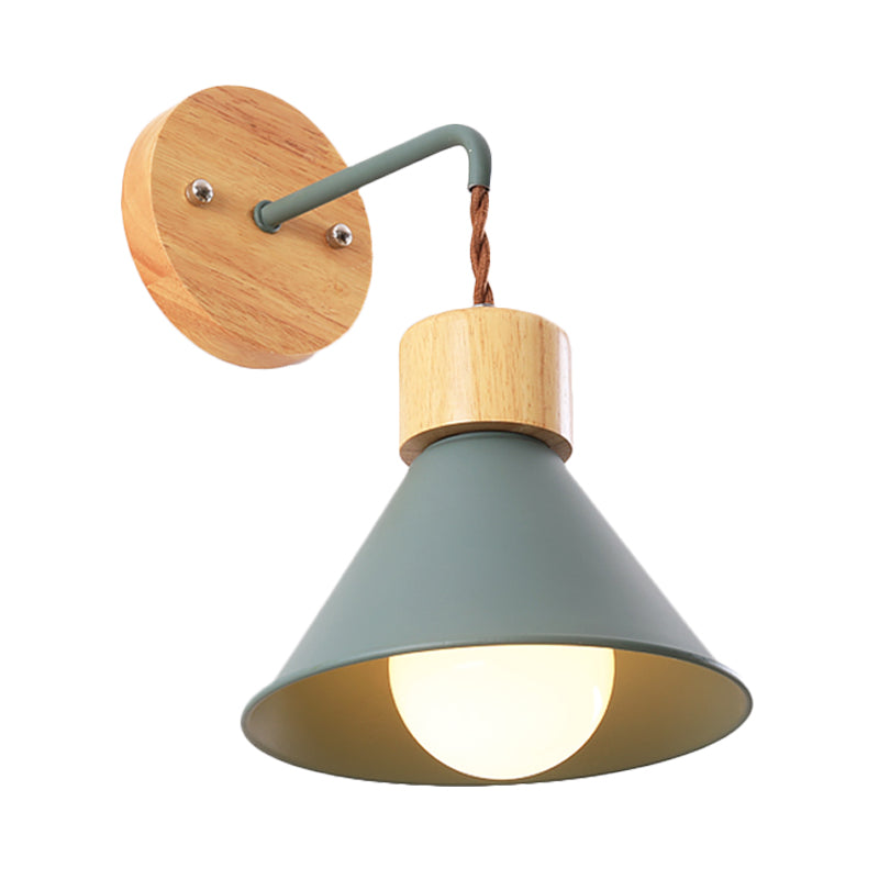 Vivolux | Trumpet Metalen Wandlamp Modernisme 1 Hoofd Grijs/Wit/Roze Muurbevestigde Verlichting voor Bedzijde