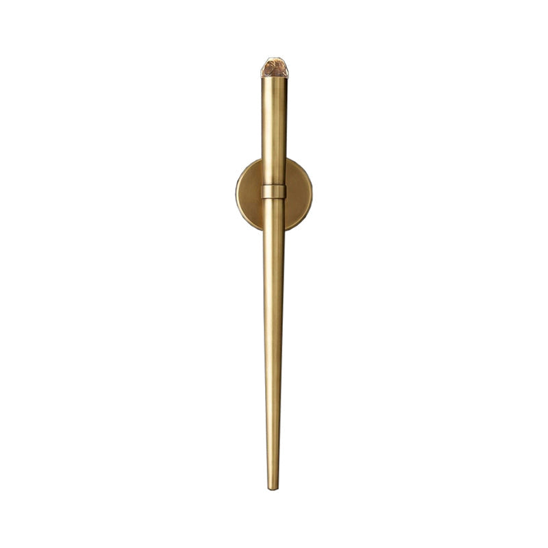 Vivolux | Schwarz/Messing Kegel Wandlampe Traditionelle 1 Kopf Metall Wandbeleuchtung Vorrichtung in Warm/Weiß Licht