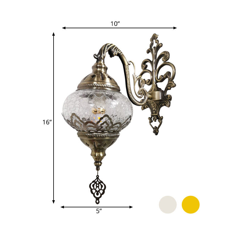 Vivolux | Traditionele Bal Wandlamp 1 Gloeilamp Metaal Muurmontage Verlichting in Wit Geel, 5"/7" Breed
