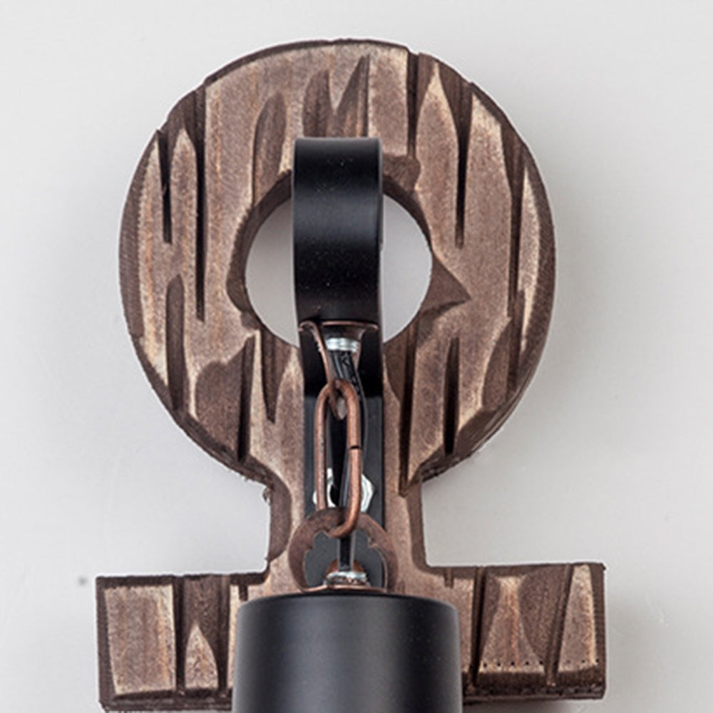 Vivolux | Vintage Anker LED Wandleuchte - Industrie Metall & Holz für Esszimmer/Wohnzimmer