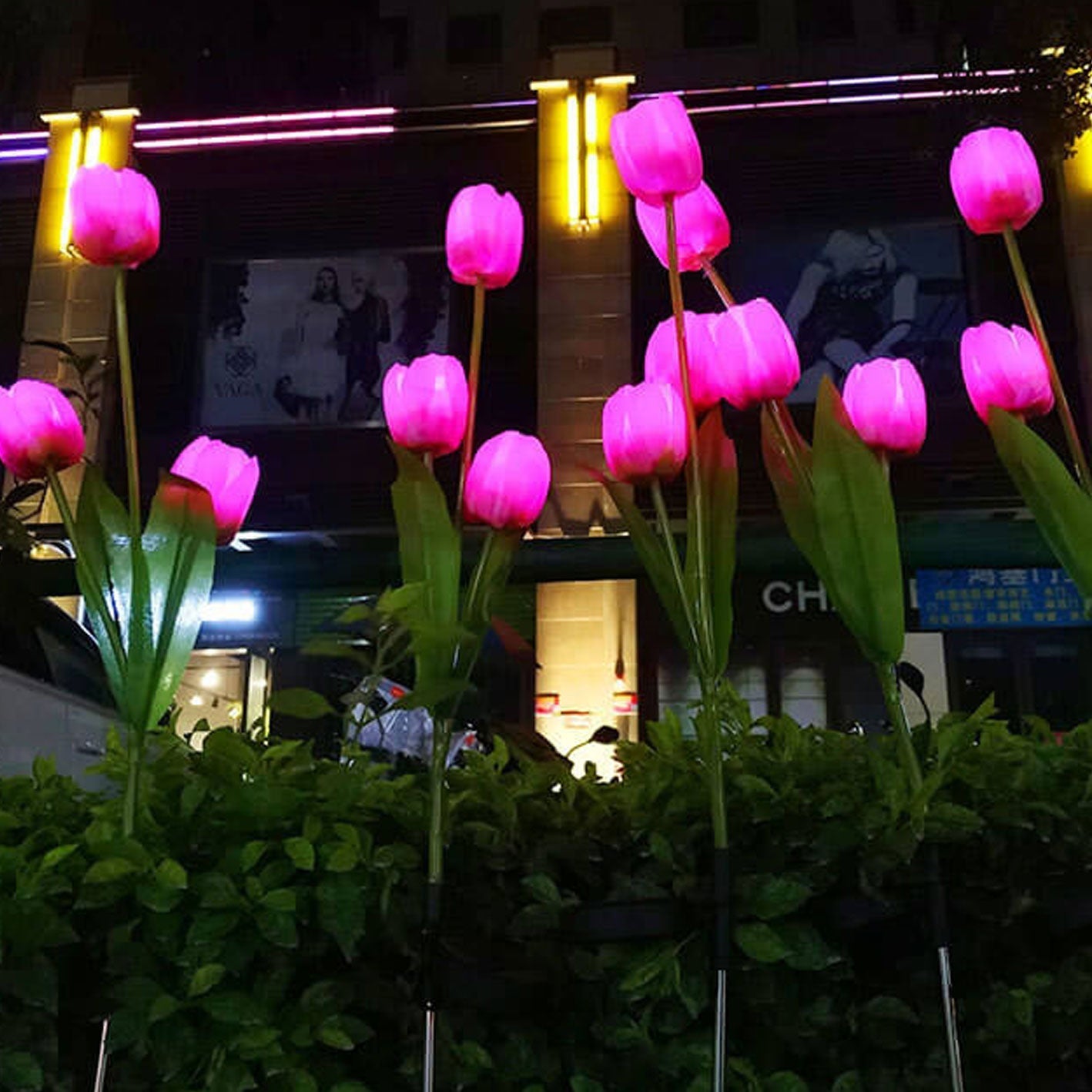 Vivolux | Solar Tulpe Rasenlicht Außen Garten LED Tulpe Blumenlicht Bodenstecker Landschaftslicht