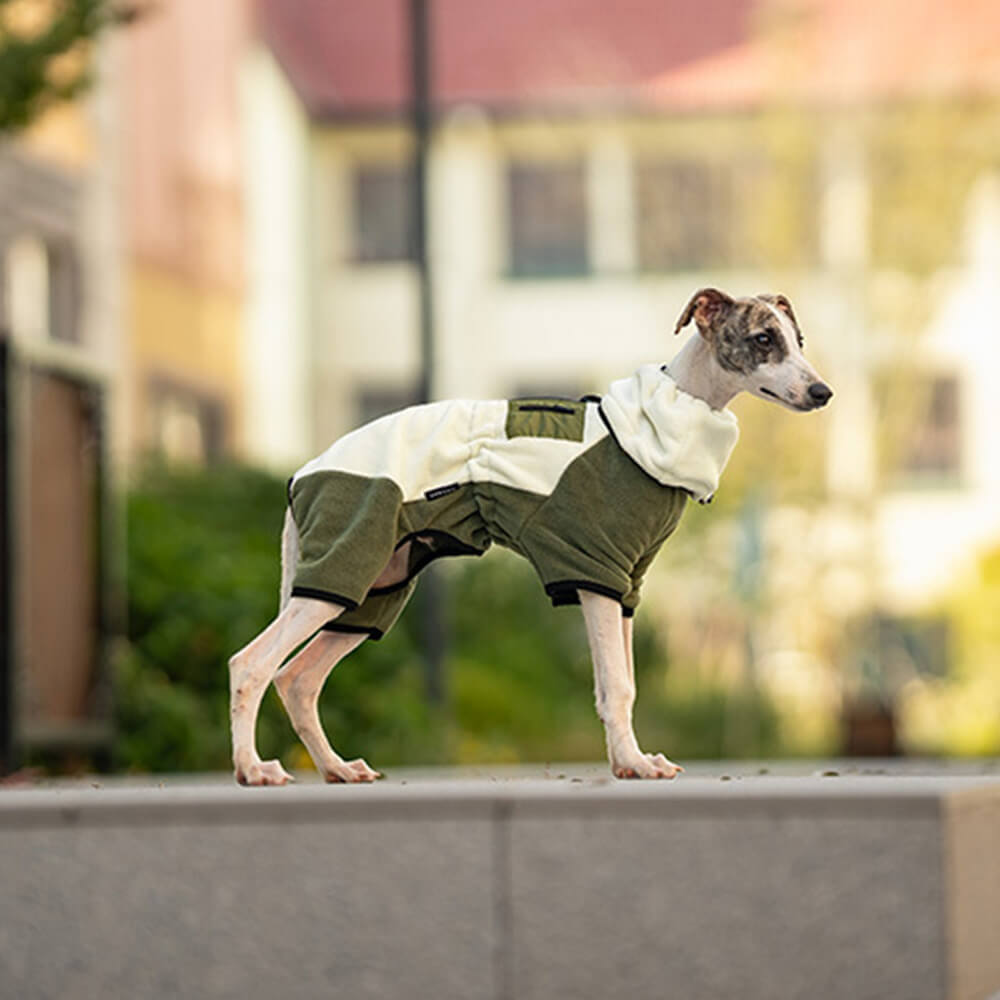 Vivolux | Vollständiger Schutz Polar Fleece Hund Overall mit abnehmbarem Kragen