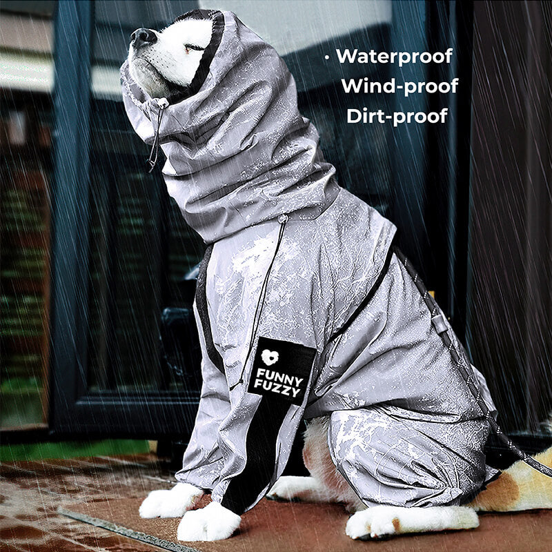 Vivolux | Reflektierender Allwetter wasserdichter cooler Hundezubehör Regenmantel