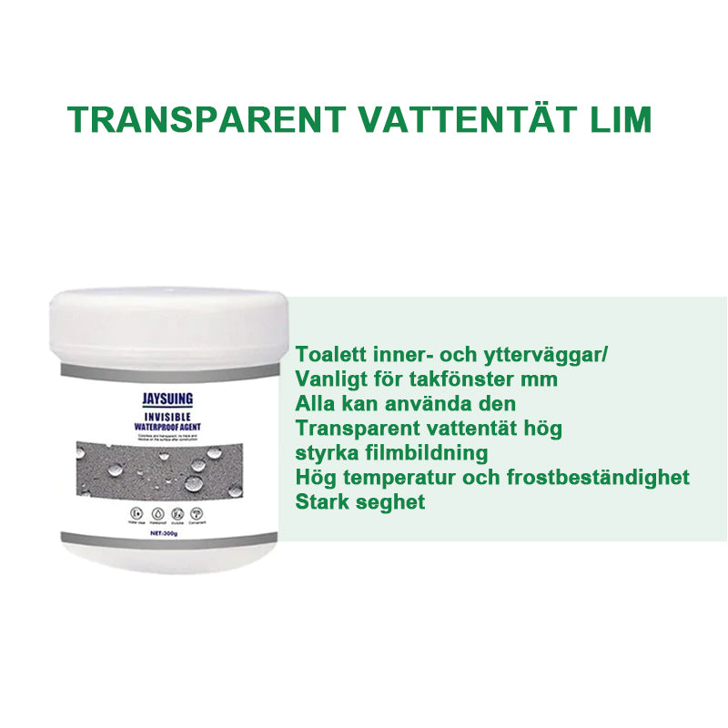 Transparente wasserfeste Beschichtung