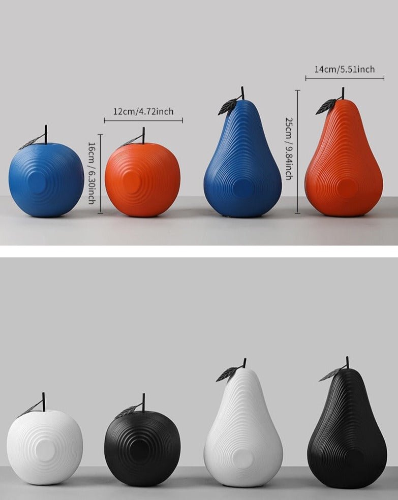 Vivolux | Textur Obst Apfel & Birne Skulptur