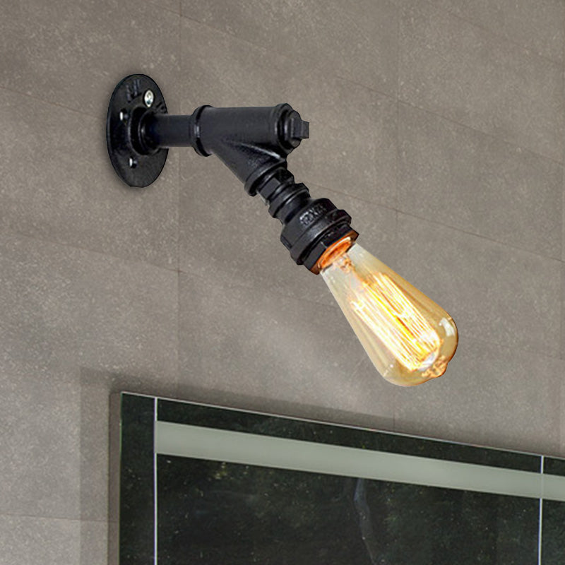Vivolux | 1 Kopf Wand Licht Sconce Antik Stylisch Gepiped Metall Mini Sconce Beleuchtung Fixture in Rost/Schwarz für Restaurant