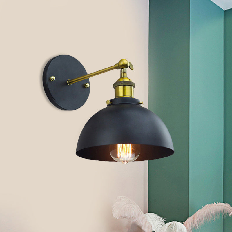 Vivolux | 1 Kop Wandverlichting met Koepel Shade Metalen Draaibare Wandlamp in Messing Afwerking voor Balkon