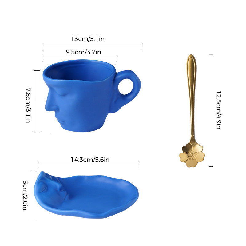 Vivolux | Kyssnades Gesicht keramische Kaffeetasse