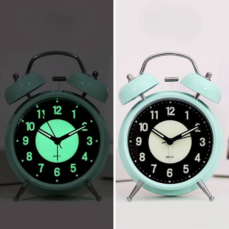 Vivolux | LuminousTime - Elegante Metallwecker mit sanfter Beleuchtung für friedliche Morgen und Nächte