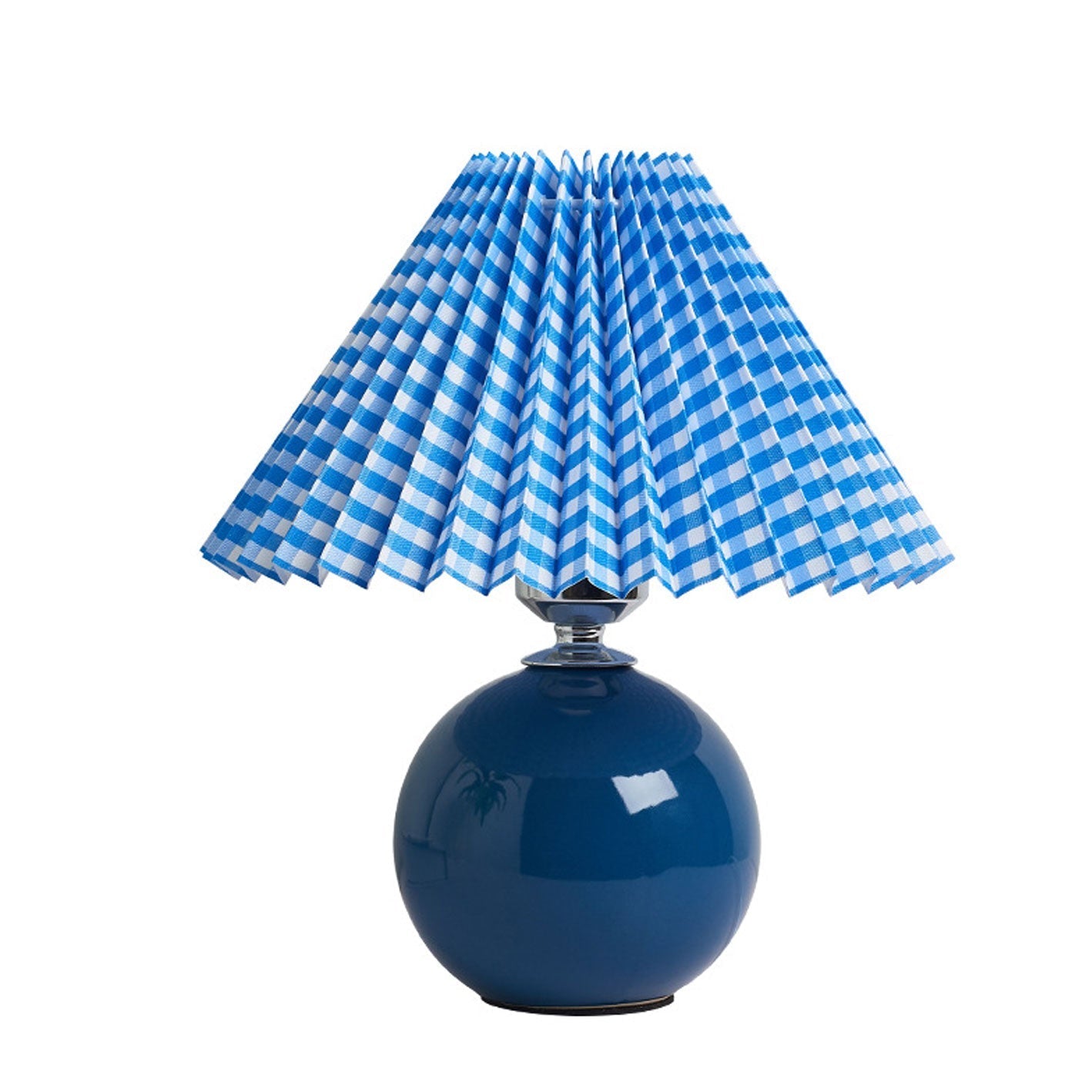 Vivolux | Nordische minimalistische 1-flammige Tischlampe aus Keramik mit Plissee