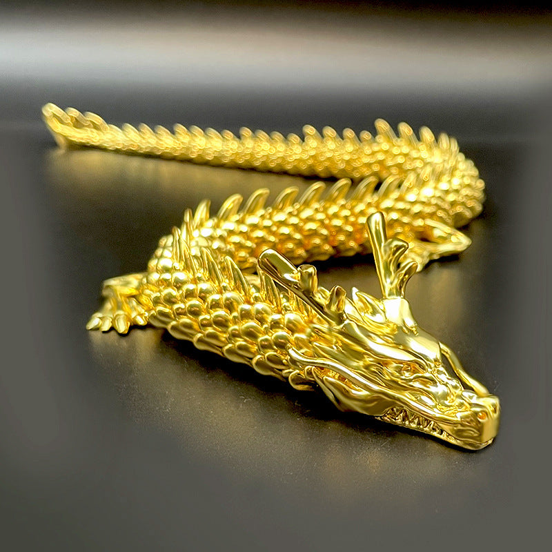 Vivolux | Goldener Drache mit beweglichen Gelenken