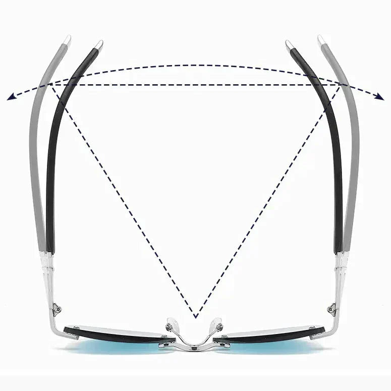 Vivolux | Saphir Hohe Härte Anti-Blau Licht Weit und Nah Lesebrille Sonnenbrille