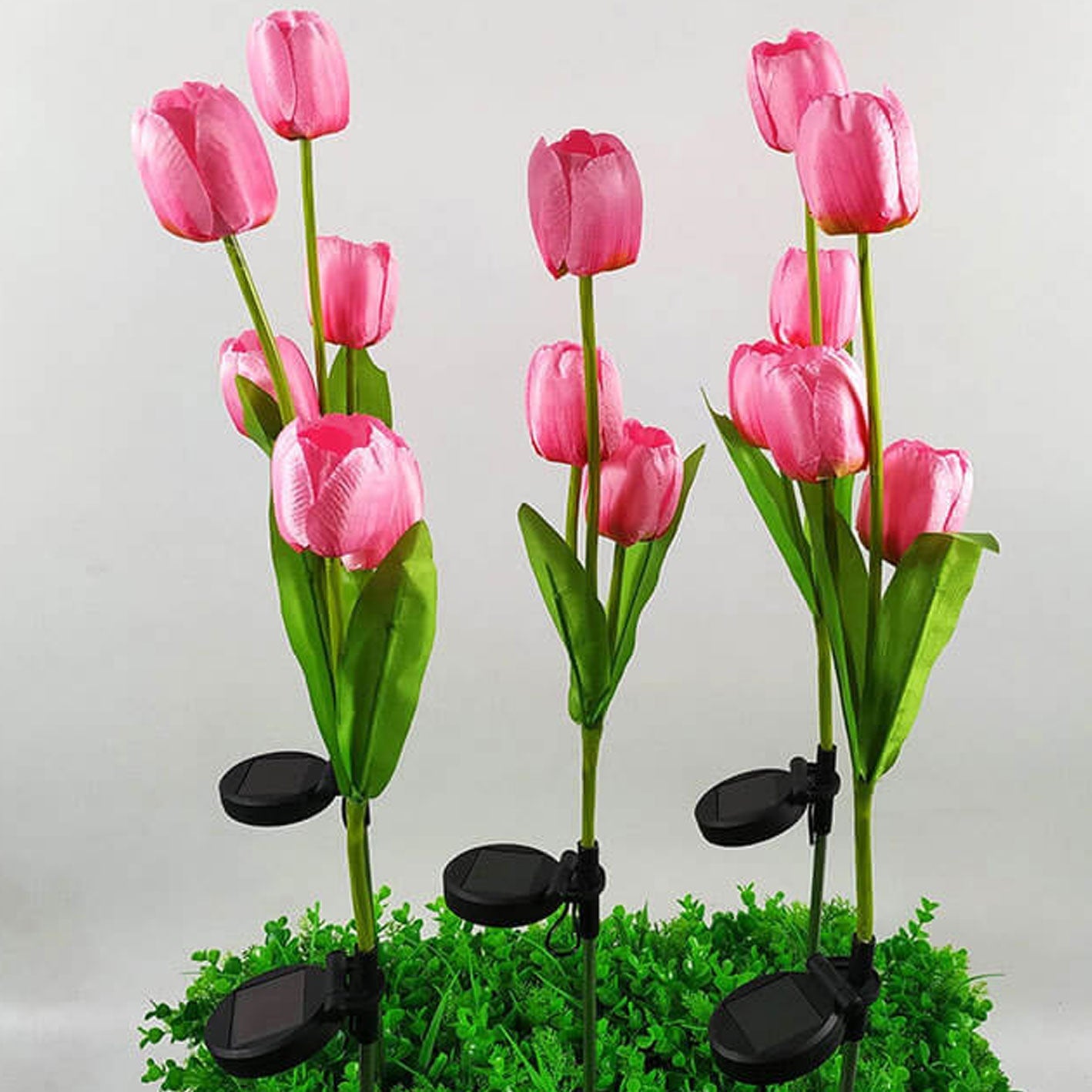 Vivolux | Solar Tulpe Rasenlicht Außen Garten LED Tulpe Blumenlicht Bodenstecker Landschaftslicht