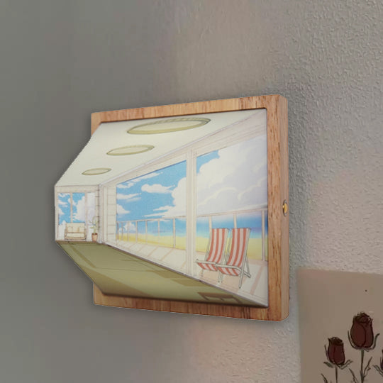 Vivolux | 3D Brillenfreie Galerie Optische Täuschung Wandlampe & Nachtlicht