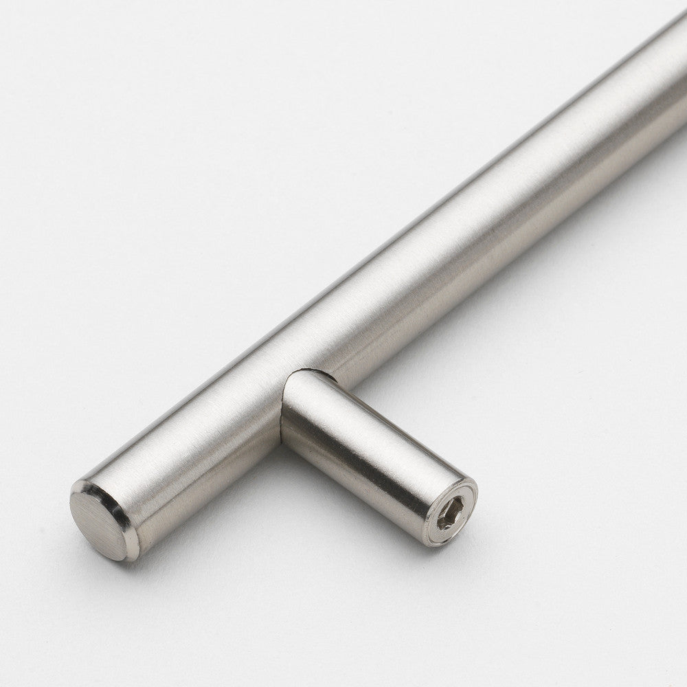 Vivolux | Gebürstetes Nickel Moderne Edelstahl Schubladenbeschläge T-Bar Griffe